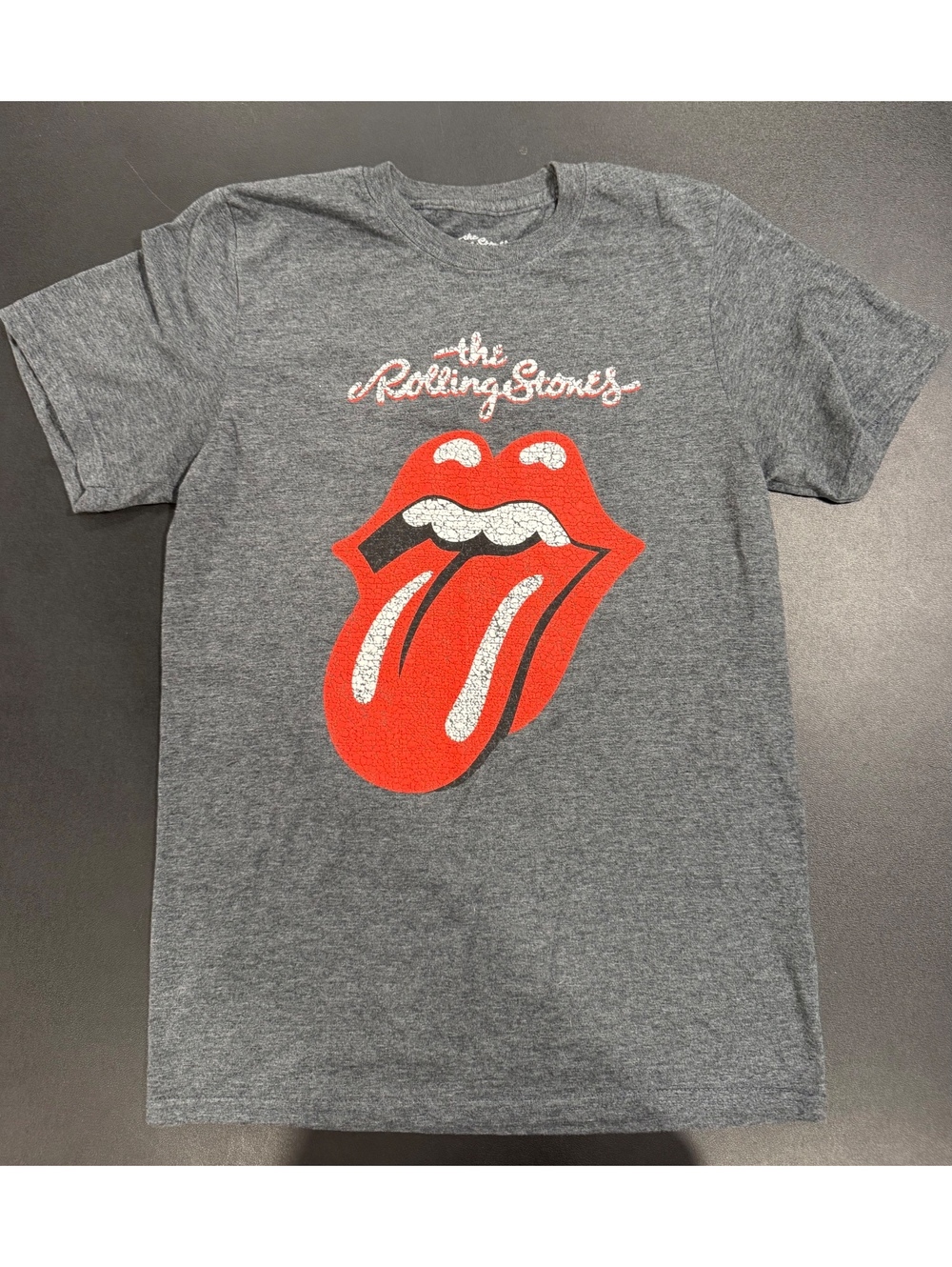 Officially‎ Licensed The Rolling Stones Red Tongue Logo Heather Gray Graphic TSh